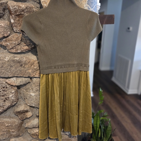 Anthropologie Olive and Mustard Dress - Picture 5 of 5